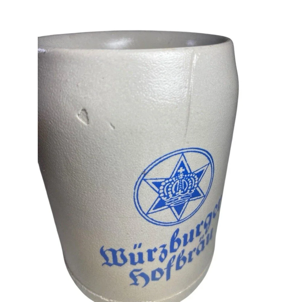 Vintage Wurzburger Hofbrau 0.5L Stoneware Beer Stein Mug Made in Germany